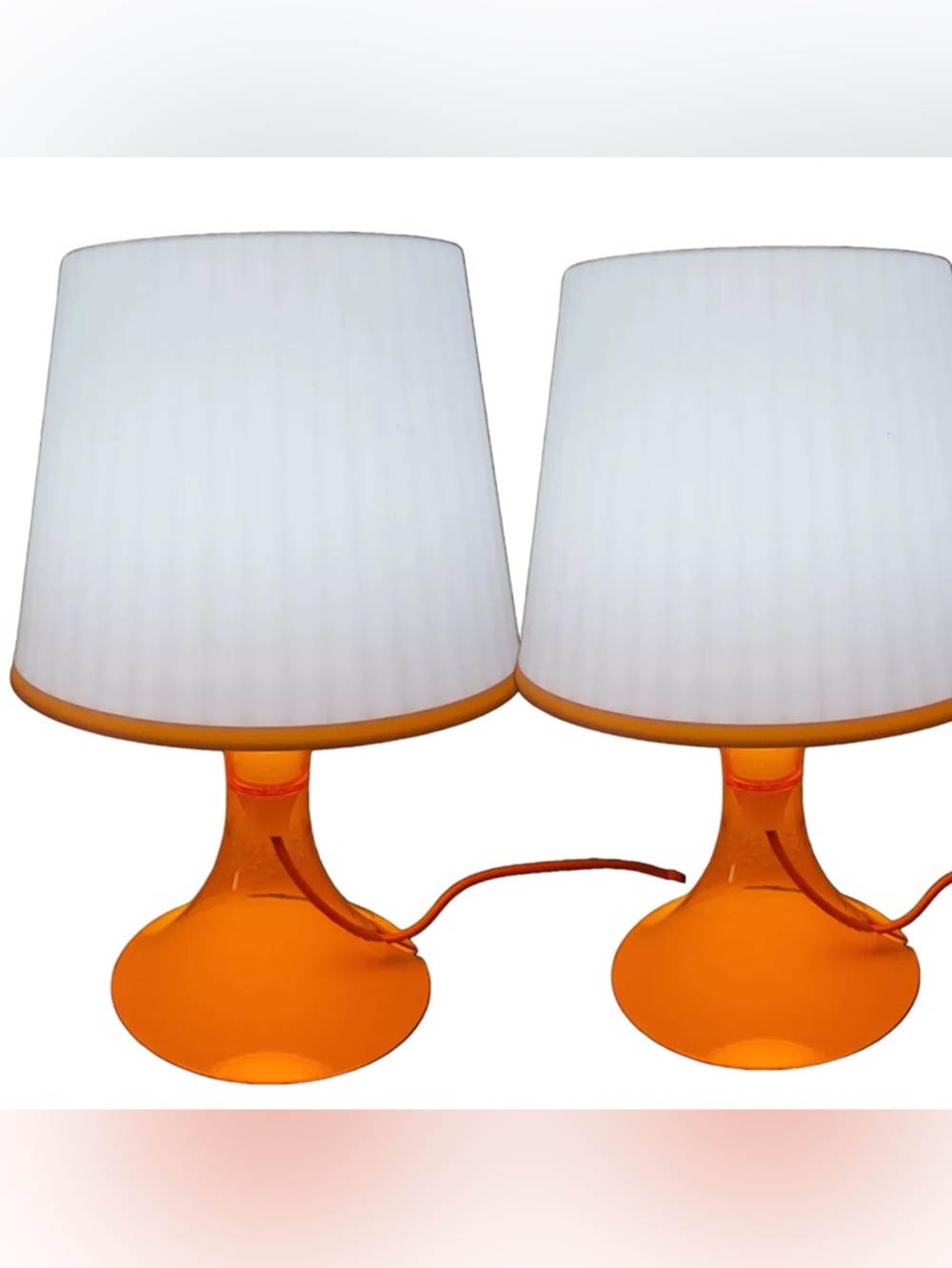 Pair of vintage Ikea
Lampan lamps orange pop